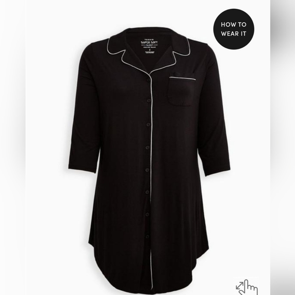 Super Soft Button Through Sleep Gown - Picture 1 of 5